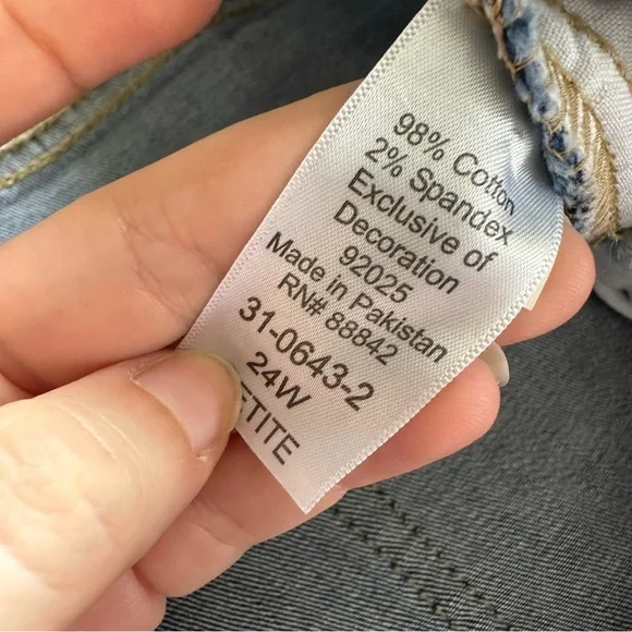 Woman Within Floral Embroidered Jeans - Picture 6 of 6